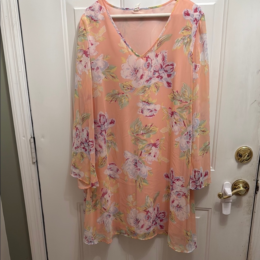 Pinkblush Peach Floral Dress